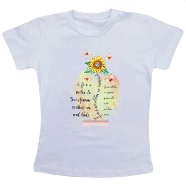Camiseta Infanto Juvenil Gospel Sonhos em realidade