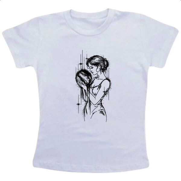 Camiseta Infanto Juvenil Mae natureza linear arte