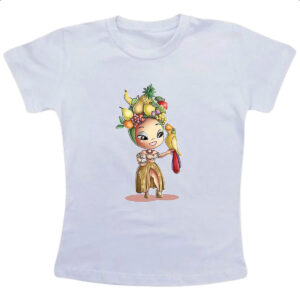 Camiseta Infanto Juvenil Carmen Miranda Arara Caricatura