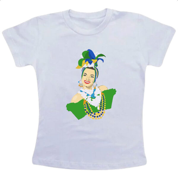 Camiseta Infanto Juvenil Carmen Miranda Ilustracao