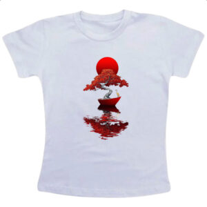 Camiseta Infanto Juvenil Bonsai Barco Japan Arte