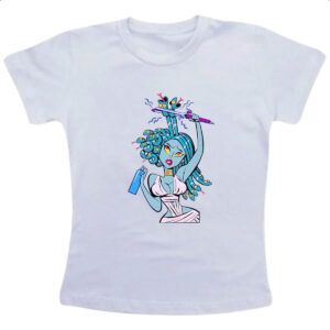 Camiseta Infanto Juvenil Medusa fazendo Chapinha