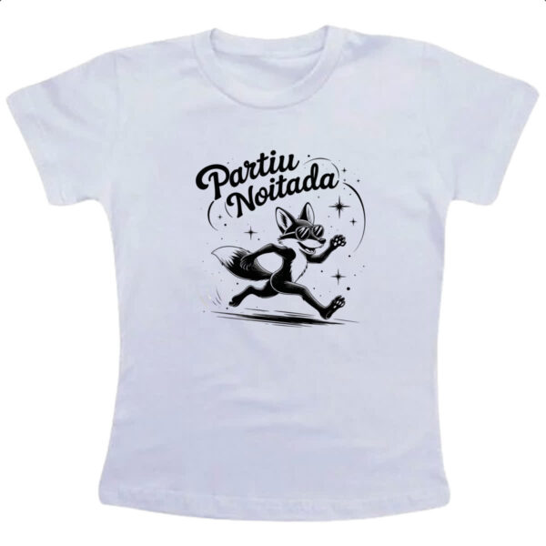 Camiseta Infanto Juvenil Partiu Noitada Raposa