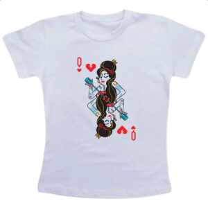 Camiseta Infanto Juvenil Baralho Rainha Amy Winehouse