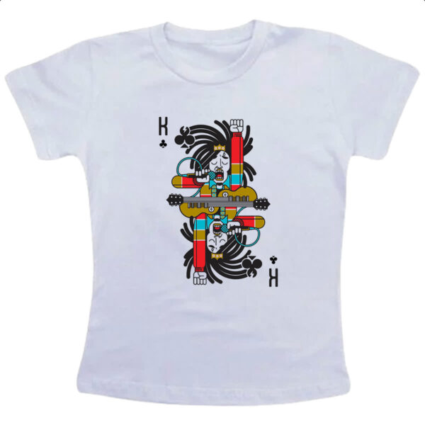 Camiseta Infanto Juvenil Baralho Rei Bob Marley
