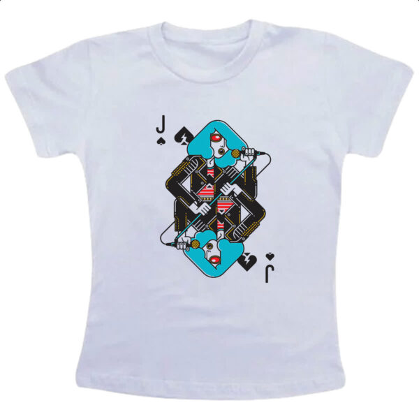 Camiseta Infanto Juvenil Baralho Valete Joey Ramone