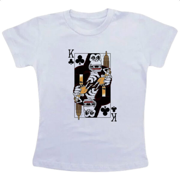 Camiseta Infanto Juvenil Baralho Rei King Kong Parodia