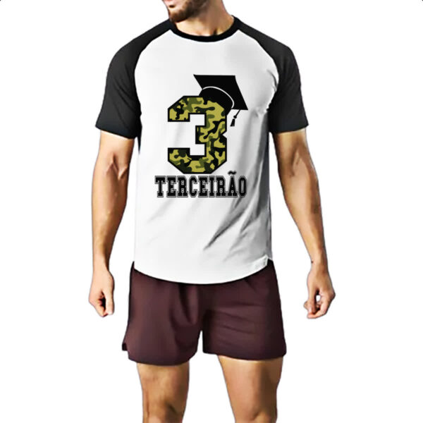 Camiseta Raglan Terceirao Camuflagem 3 com capelo - Imagem 2