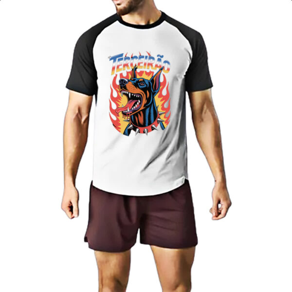 Camiseta Raglan Terceirao Doberman - Imagem 2