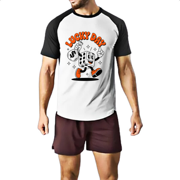 Camiseta Raglan Dia de sorte - Imagem 2