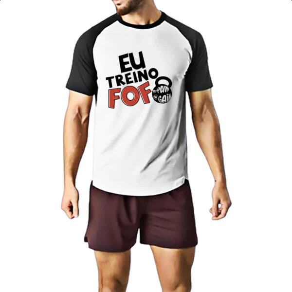 Camiseta Raglan Eu treino fofo - Imagem 2