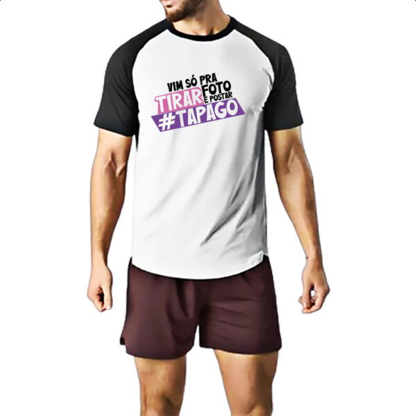 Camiseta Raglan Vim so pra tirar foto - Imagem 2