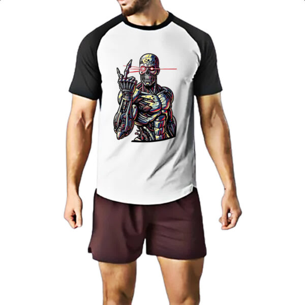 Camiseta Raglan Exterminador mal educado - Imagem 2