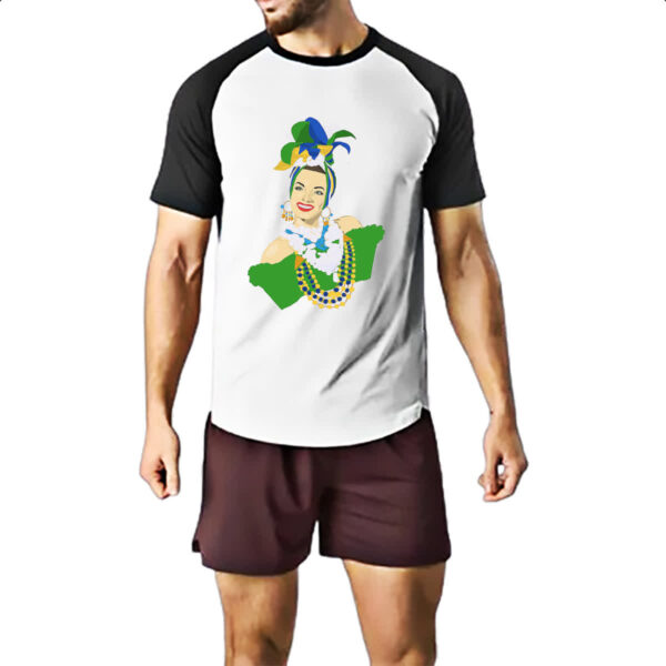 Camiseta Raglan Carmen Miranda Ilustracao - Imagem 2