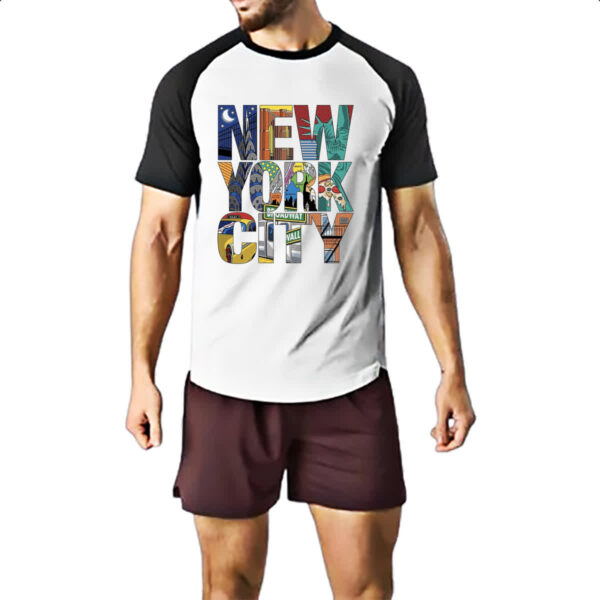 Camiseta Raglan New York City Elementos - Imagem 2