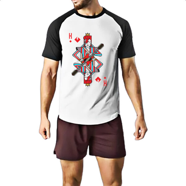 Camiseta Raglan Baralho Rei David Bowie - Imagem 2