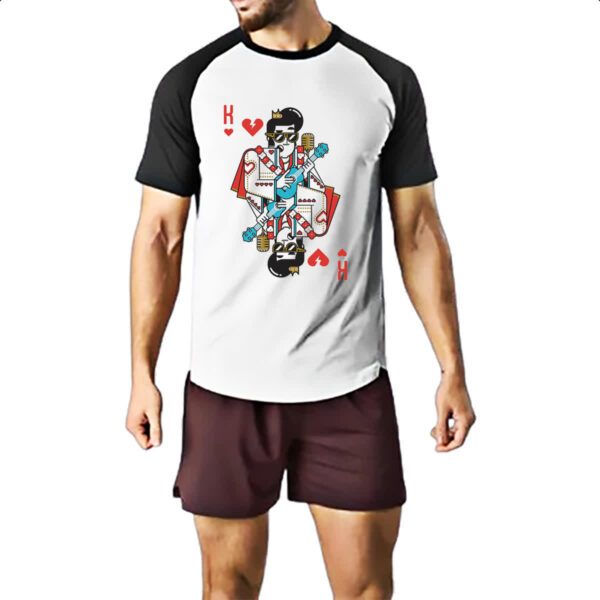 Camiseta Raglan Baralho Rei Elvis - Imagem 2