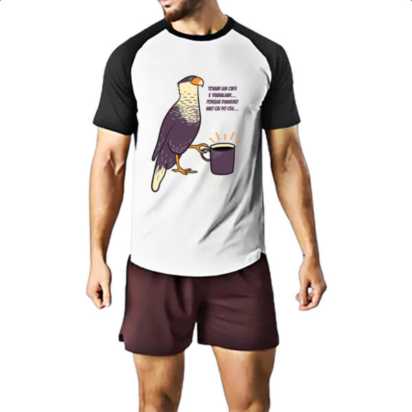 Camiseta Raglan Carcara Cafe Trabalho - Imagem 2