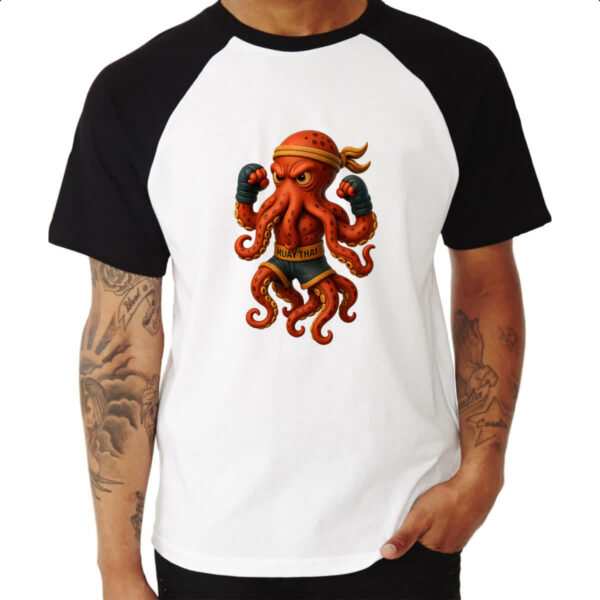 Camiseta Raglan Octopus Muay Thai - Imagem 3