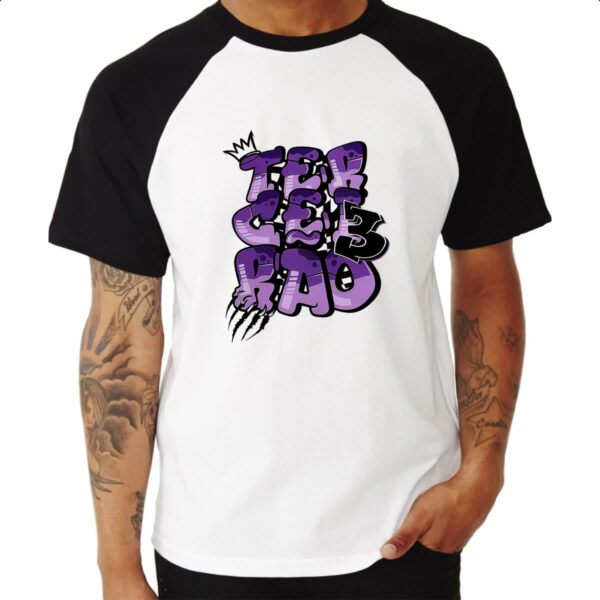 Camiseta Raglan Terceirao Escrita rei - Imagem 3