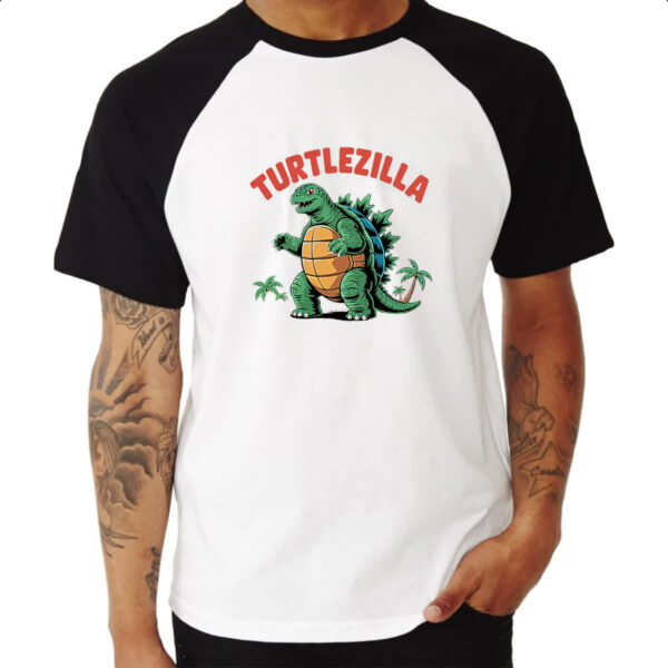 Camiseta Raglan Turtlezilla - Imagem 3