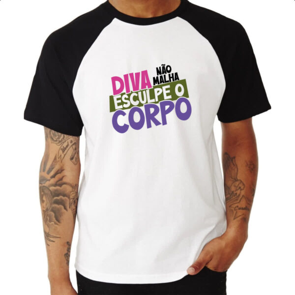 Camiseta Raglan Diva nao malha - Imagem 3