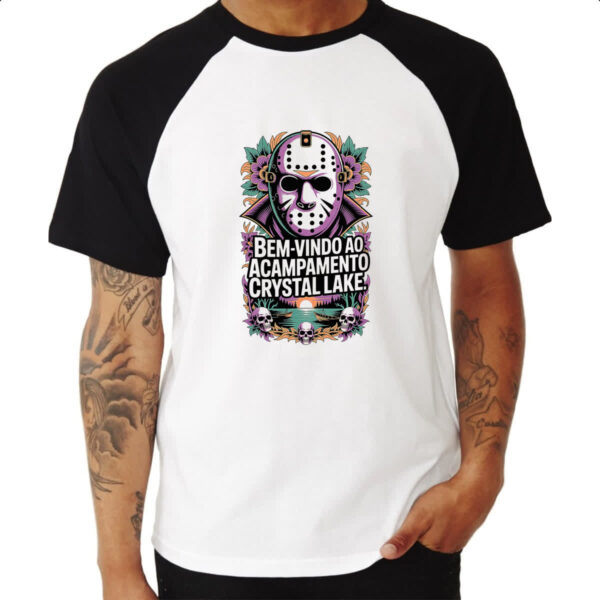 Camiseta Raglan Bem vindo a Cristal Lake - Imagem 3