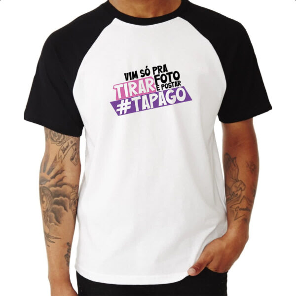 Camiseta Raglan Vim so pra tirar foto - Imagem 3