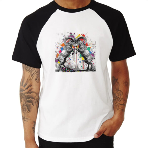Camiseta Raglan Cabrito Montes Cabecada - Imagem 3