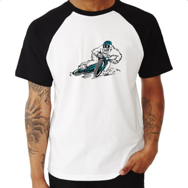 Camiseta Raglan Yeti na BMX - Imagem 3