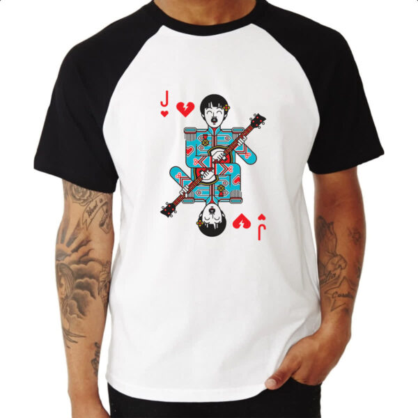 Camiseta Raglan Baralho Valete Paul McCartney - Imagem 3