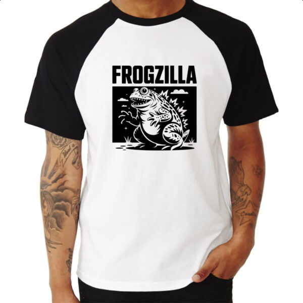 Camiseta Raglan Frogzilla - Imagem 3