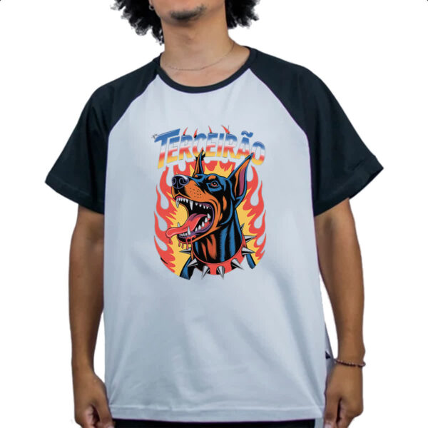 Camiseta Raglan Terceirao Doberman - Imagem 4