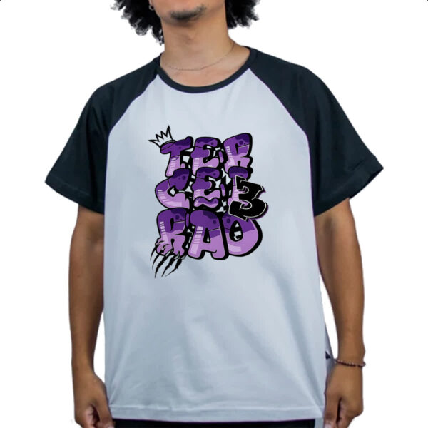 Camiseta Raglan Terceirao Escrita rei - Imagem 4
