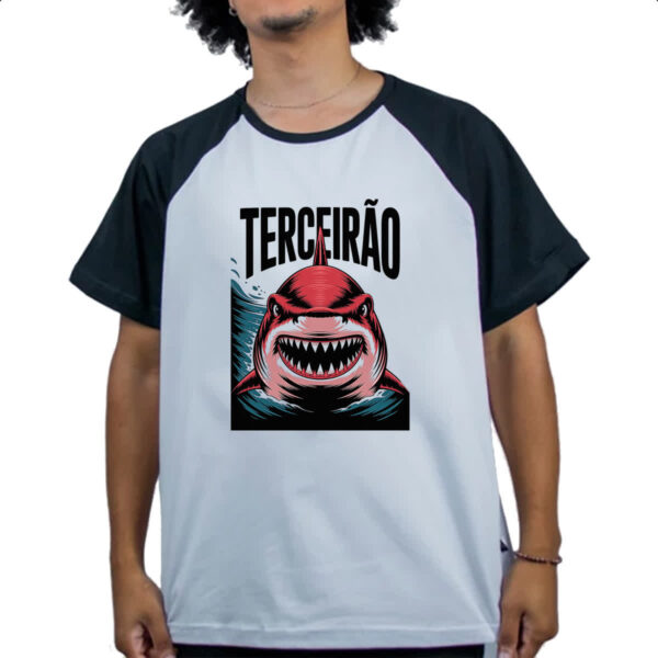 Camiseta Raglan Terceirao Megalodon - Imagem 4