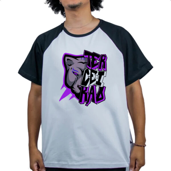 Camiseta Raglan Terceirao Pantera rosto - Imagem 4