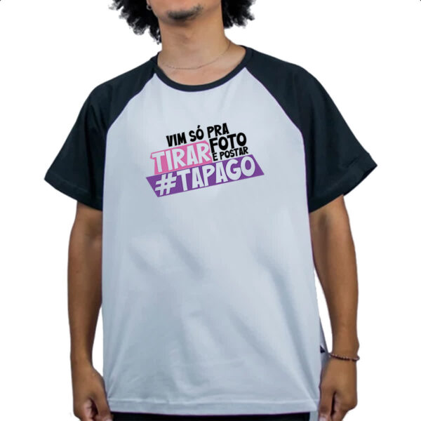 Camiseta Raglan Vim so pra tirar foto - Imagem 4