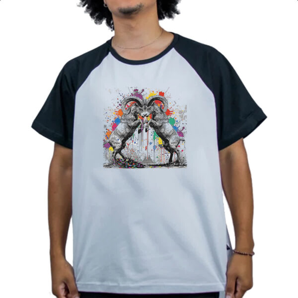 Camiseta Raglan Cabrito Montes Cabecada - Imagem 4