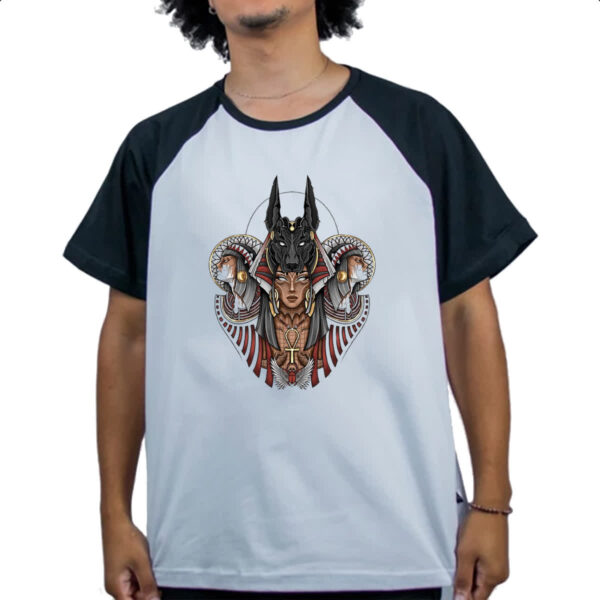 Camiseta Raglan Anubis Ankh Escaravelho - Imagem 4