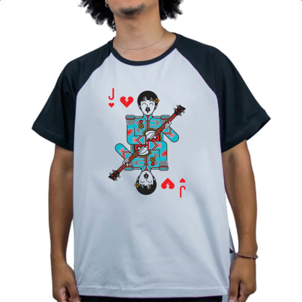 Camiseta Raglan Baralho Valete Paul McCartney - Imagem 4