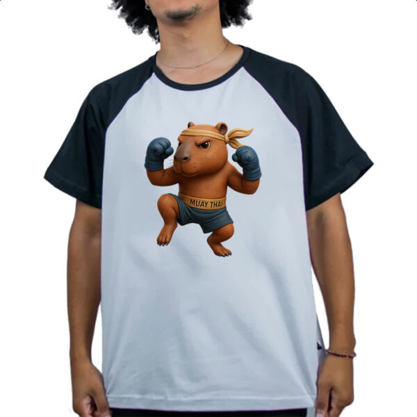 Camiseta Raglan Capivara Muay Thai - Imagem 4