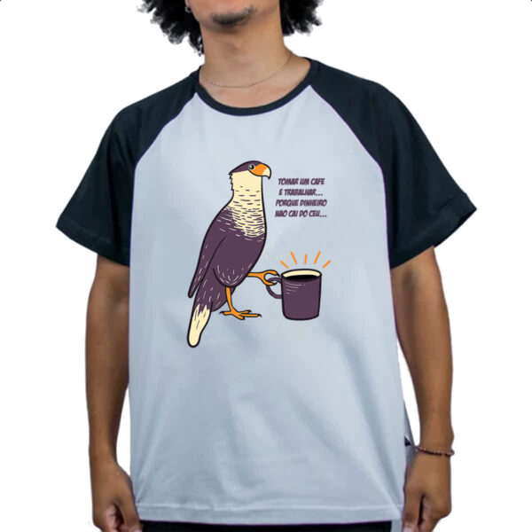 Camiseta Raglan Carcara Cafe Trabalho - Imagem 4