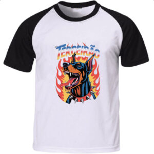 Camiseta Raglan Terceirao Doberman