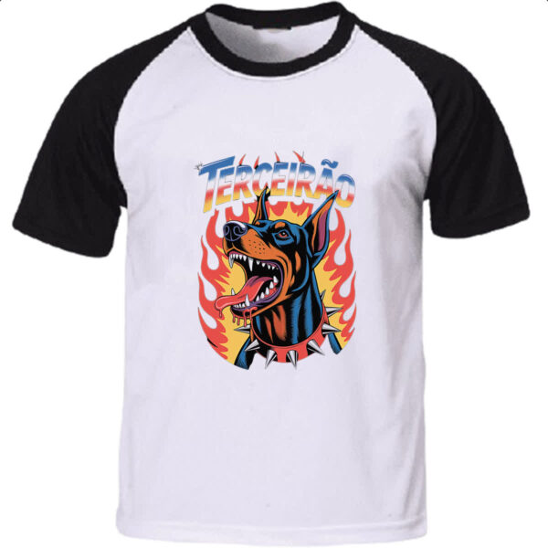 Camiseta Raglan Terceirao Doberman
