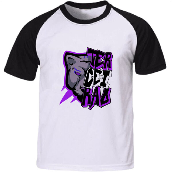 Camiseta Raglan Terceirao Pantera rosto