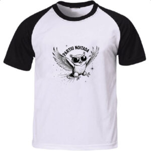 Camiseta Raglan Partiu Noitada Coruja
