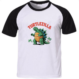 Camiseta Raglan Turtlezilla