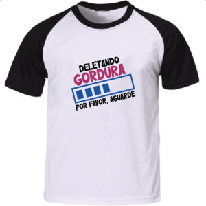 Camiseta Raglan Deletando Gordura