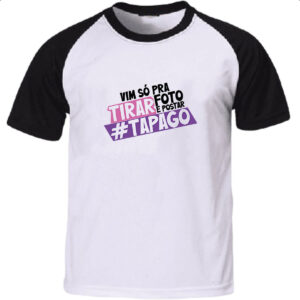 Camiseta Raglan Vim so pra tirar foto