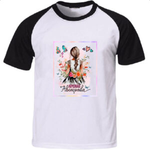 Camiseta Raglan Gospel Apenas abencoada